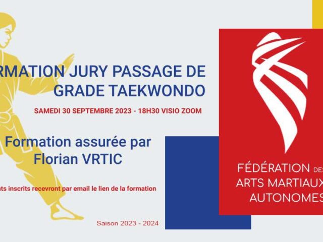 FORMATION JURY PASSAGE DE GRADE TAEKWONDO